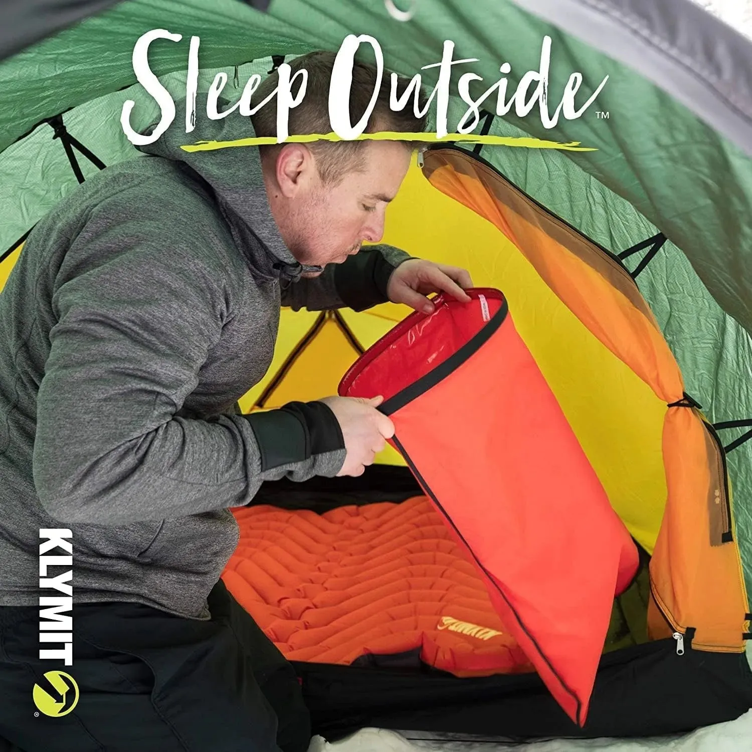 Insulated Double V Inflatable Sleeping Pad - Cold Weather Air Bed for Camping, Hiking, and Backpacking