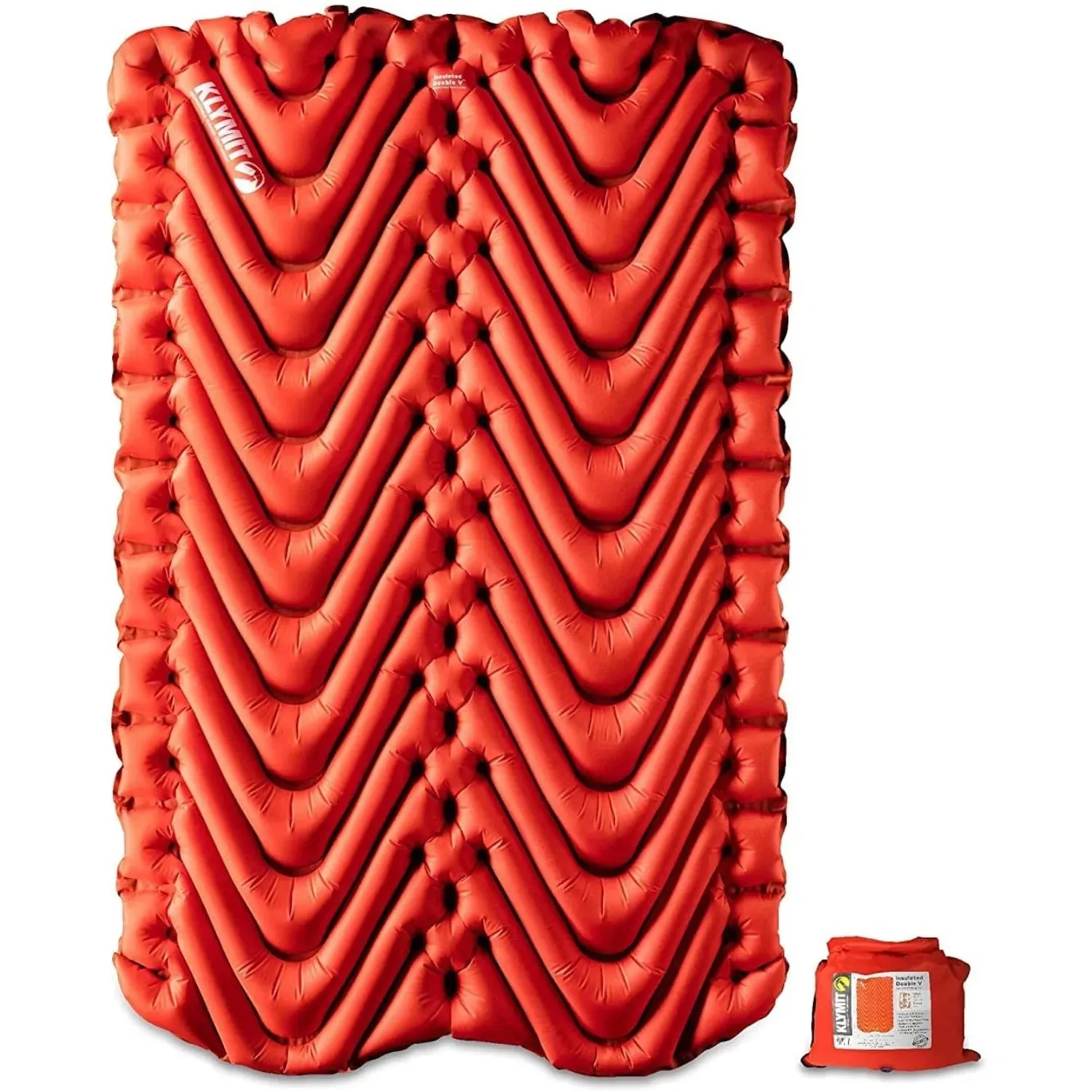 Insulated Double V Inflatable Sleeping Pad - Cold Weather Air Bed for Camping, Hiking, and Backpacking