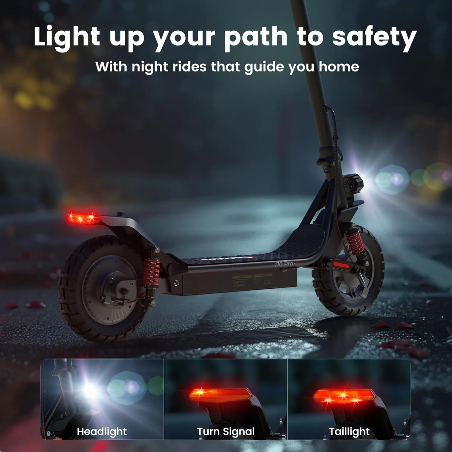 iScooter Electric Scooter Adults, 50/37 Miles Long Range,28 MPH Max Speed, 800W Motor E Scooter Foldable with 10" Pneumatic Tires, Turn Signals, Dual Suspension & Double Brakes, Smart App
