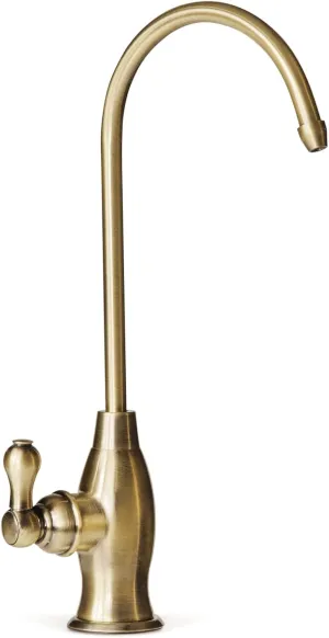 iSpring GK1-AB Heavy Duty Reverse Osmosis Faucet, High Spout Kitchen Bar Sink Drinking Water Faucet, Contemporary Style RO Faucet, Antique Brass