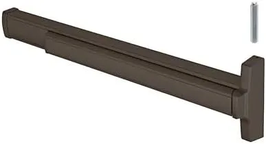 Jackson 312086R37313 36" Model 2086 Concealed Vertical Rod Panic Exit Device Right Hand Reverse Bevel Fits 3/0 x 7/0 Door Dark Bronze Finish