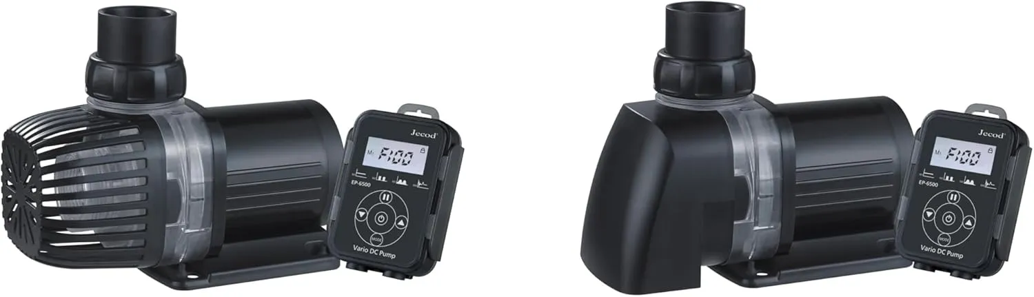 Jebao Jecob EP6500 DC Aquarium Return Pump with LCD Controller, 1717GPH /6500LPH, 14.7 feet max lift, Speed Adjustable, Aquariums, Ponds, Fountains, Sump, Hydroponics, Ultra Quiet, Energy Saving.