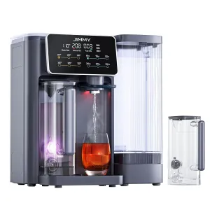 JIMMY R9-UV Reverse Osmosis System Countertop Water Filter - 7 Stage Purification with UV and 3 Seconds Instant Heat 7 Temperature Adjustment,Portable Water Purifier,No Installation,Gray