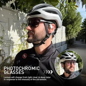 KAPVOE Photochromic Cycling Glasses Men Mountain Bike Glasses Women Clear MTB Sports Sunglasses Bicycle Triathlon Running