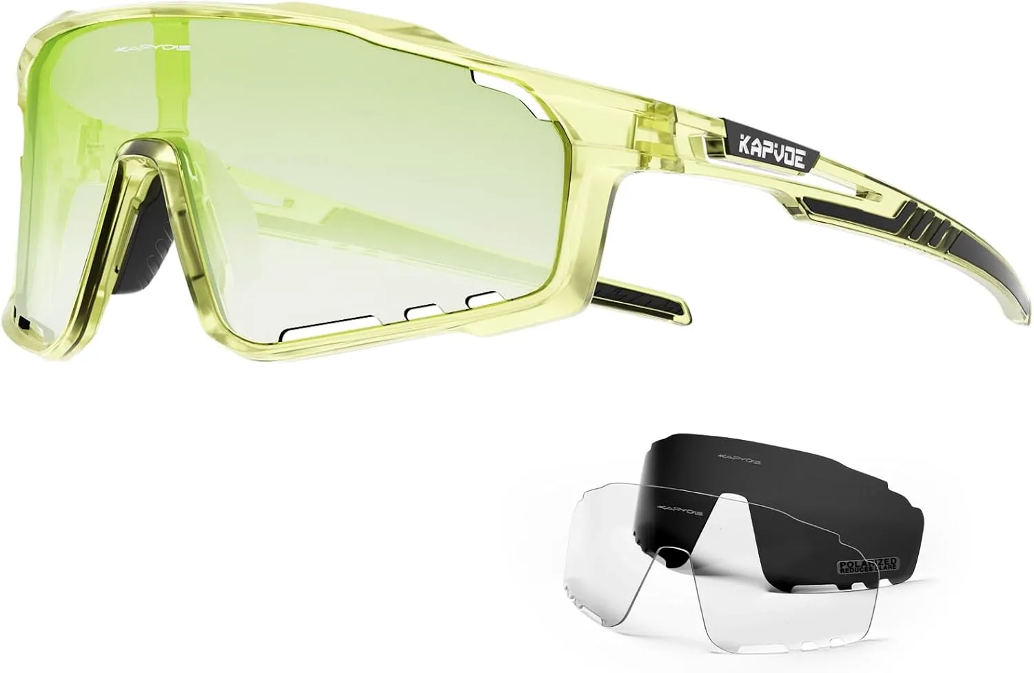 KAPVOE Polarized Cycling Glasses Men Women Mountain Bike Glasses MTB Riding TR90 Sport Sunglasses Running Bicycle K76