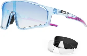 KAPVOE Polarized Cycling Glasses Men Women Mountain Bike Glasses MTB Riding TR90 Sport Sunglasses Running Bicycle K76