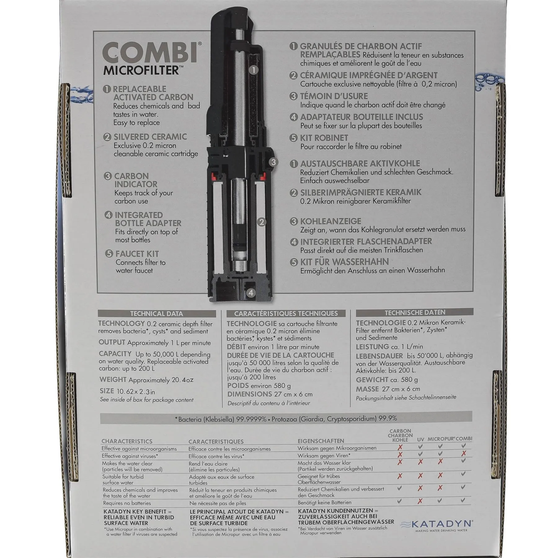 Katadyn Combi Plus Filter Long Lasting Camping Emergency Purification Premium