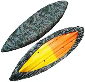 Kayak Canoe Cover, Waterproof Boat Storage Dust Cover Waterproof & UV Resistant (Camouflage, 11.8-13.1ft)