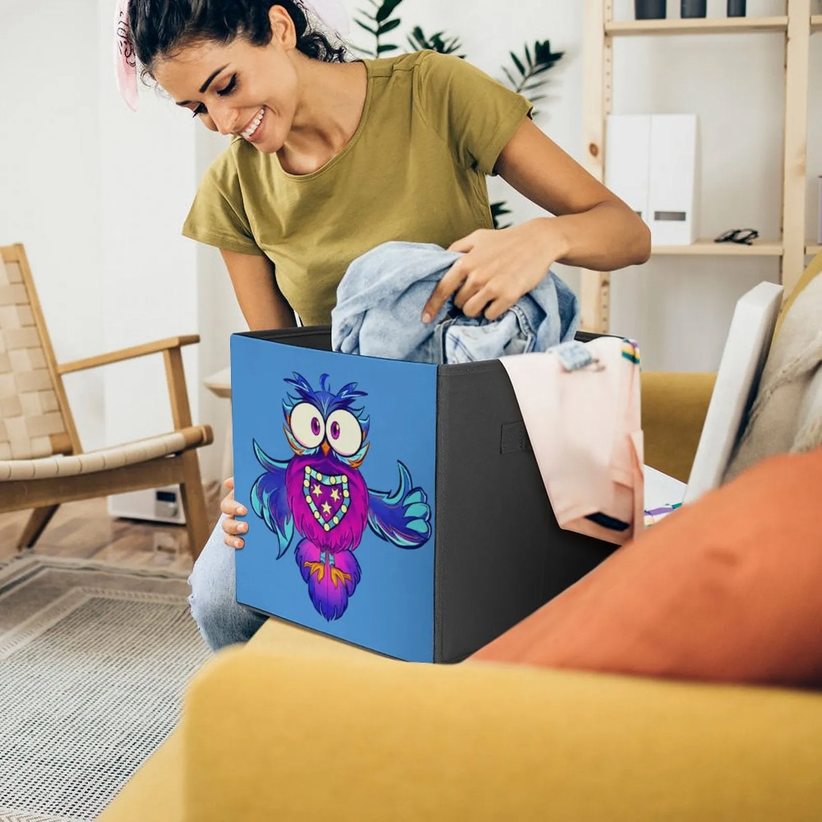 Keep it  Positive You got this Whoo! Folding Storage Bin