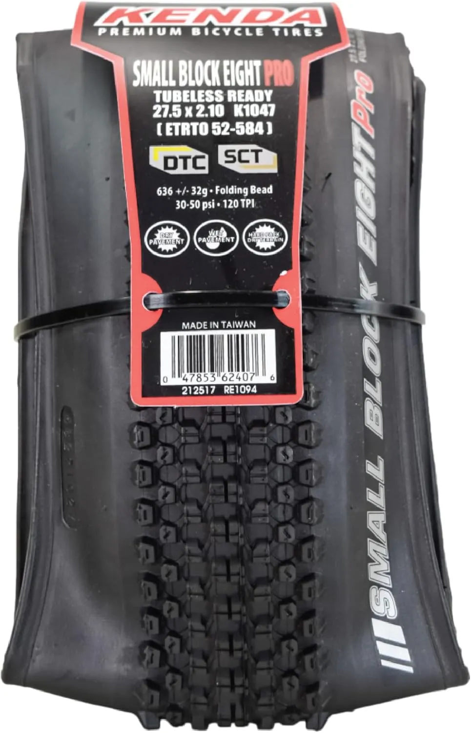 Kenda Small Block Eight Pro DTC KSCT 120tpi Fold Bicycle Tire with Bottle Opener