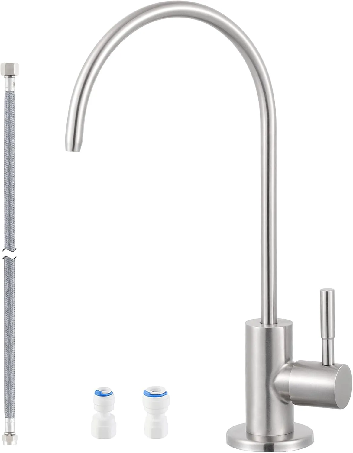 KES Drinking Water Faucet, Reverse Osmosis Faucet Filtered Water for Kitchen Sink RO Faucets for Reverse Osmosis Systems 304 Stainless Steel Brushed Finish, Z504CLFF18-BS