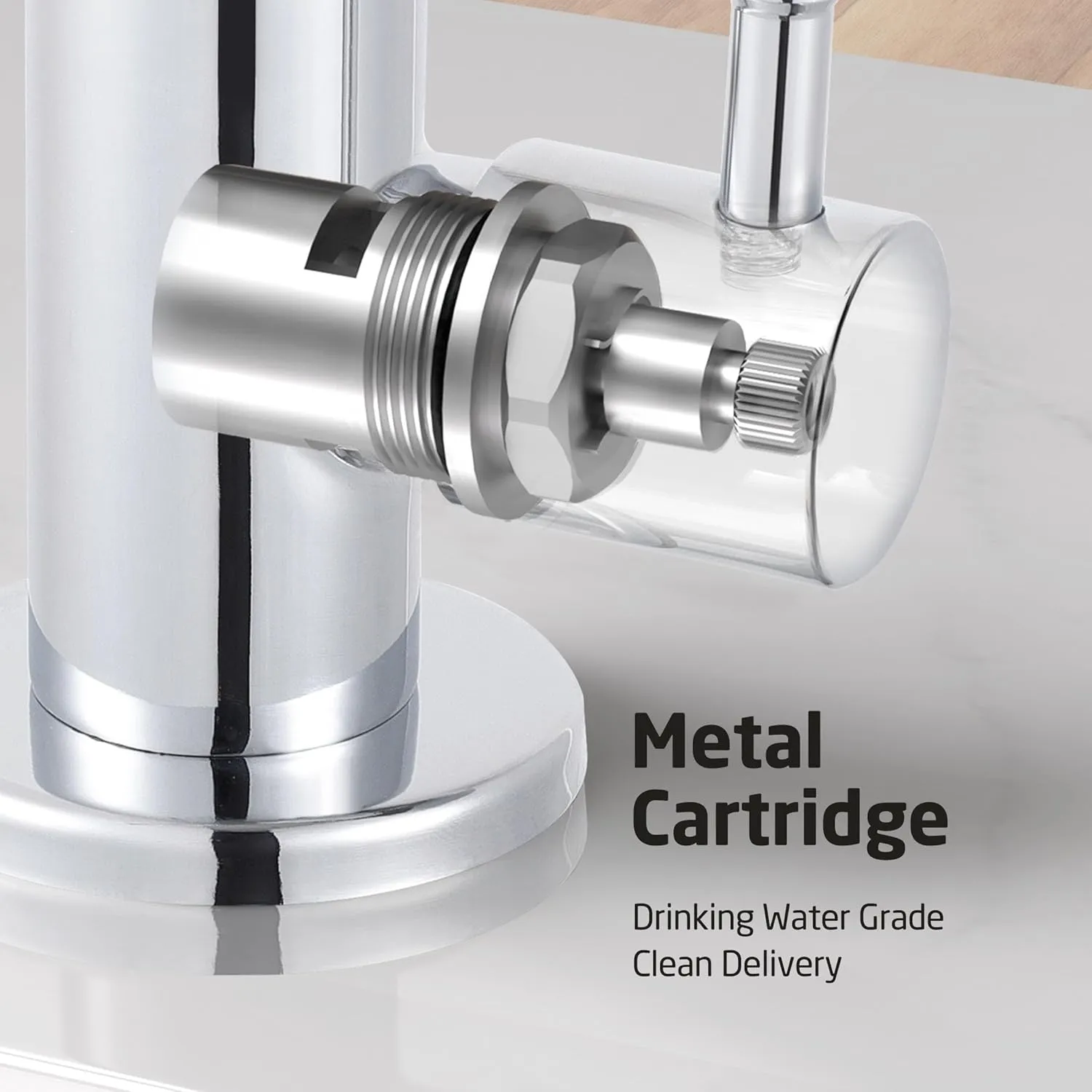 KES Water Filter Faucet for Kitchen Sink Reverse Osmosis Faucet Non-Air-Gap Drinking Water Faucet SUS304 Stainless Steel Polished Chrome, Z504CLFF18-CH