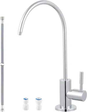 KES Water Filter Faucet for Kitchen Sink Reverse Osmosis Faucet Non-Air-Gap Drinking Water Faucet SUS304 Stainless Steel Polished Chrome, Z504CLFF18-CH
