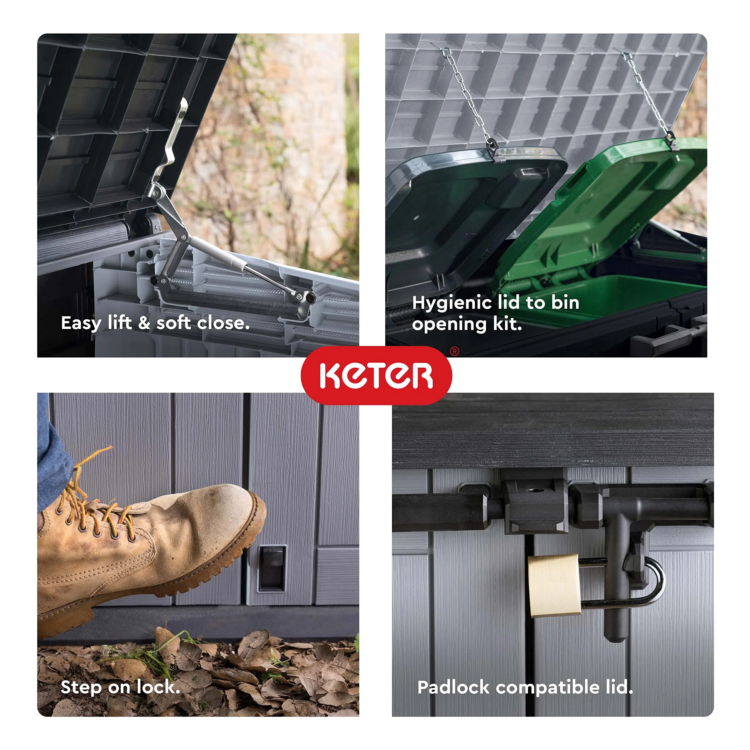 Keter Store-It-Out Prime 4.3 x 3.7 ft. Outdoor Resin Storage Shed with Easy Lift Hinges, Perfect for Yard Tools, Pool Toys and Garden Accessories,