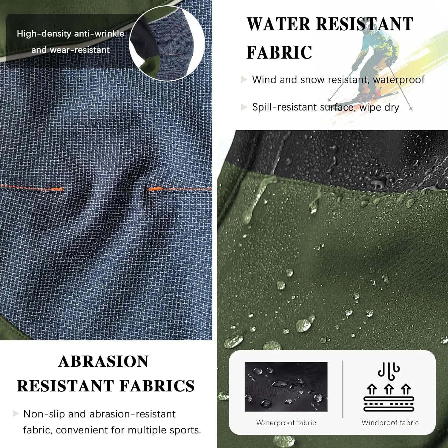 Kids Snow Ski Pants Hiking Boys Girls Outdoor Waterproof Windproof Fleece Warm Snowboard Pants