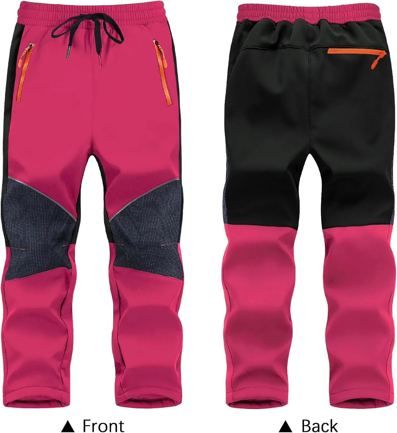 Kids Snow Ski Pants Hiking Boys Girls Outdoor Waterproof Windproof Fleece Warm Snowboard Pants