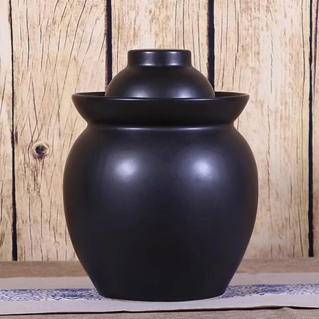 Kimchi Fermentation Container,Chinese Ceramic Pickle Jar with Lids,Fermentation Jar, Fermentation Jars Ceramic Pots, Sealed Fermentation Jars with Lids, Sauerkraut C Blue-1.5Kg
