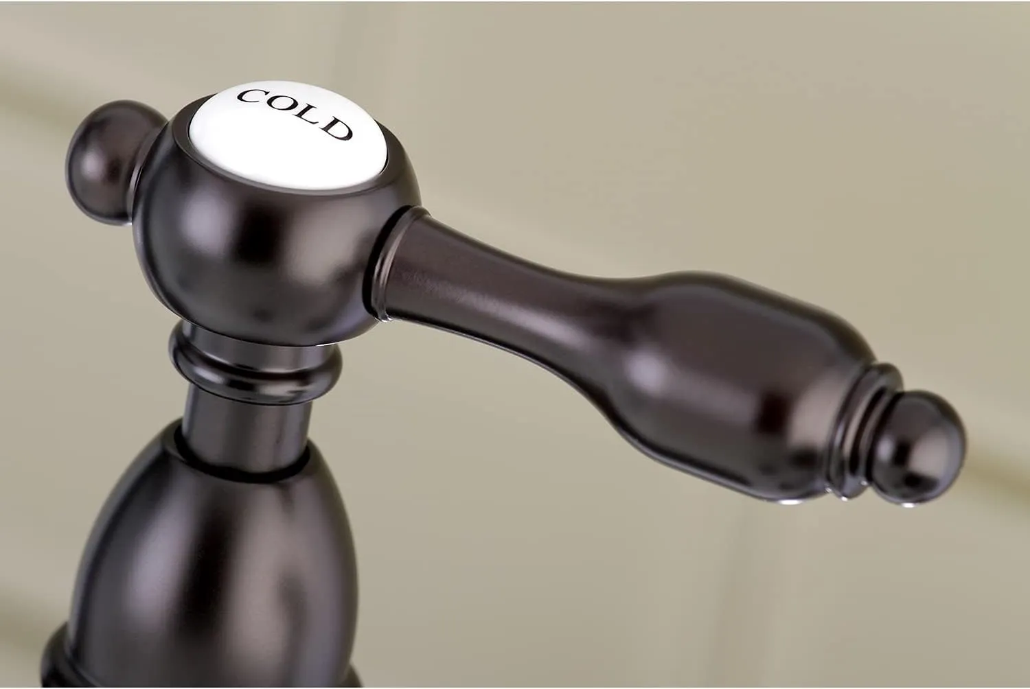 Kingston Brass KS1275TALBS Tudor 8 Inch Center Kitchen Faucet With Brass Sprayer, Oil Rubbed Bronze, 8-3/4 inch in Spout Reach, Oil Rubbed Bronze