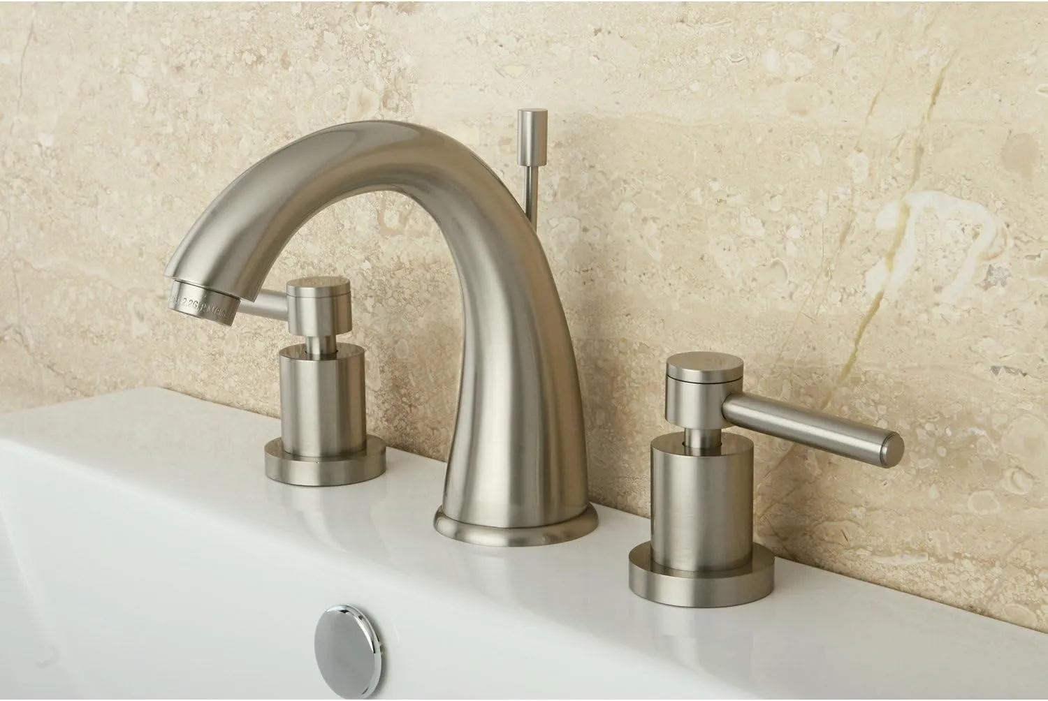 Kingston Brass KS2968DL Concord Widespread Bathroom Faucet, 8-Inch Adjustable Center, Brushed Nickel
