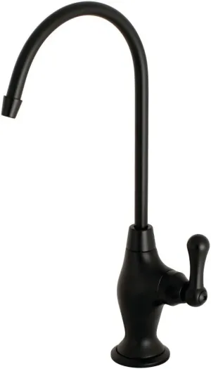 Kingston Brass KS3190AL Ks3190Al Restoration 1/4 Turn Water Filtration Faucet, 4-5/8" In Spout Reach, Matte Black