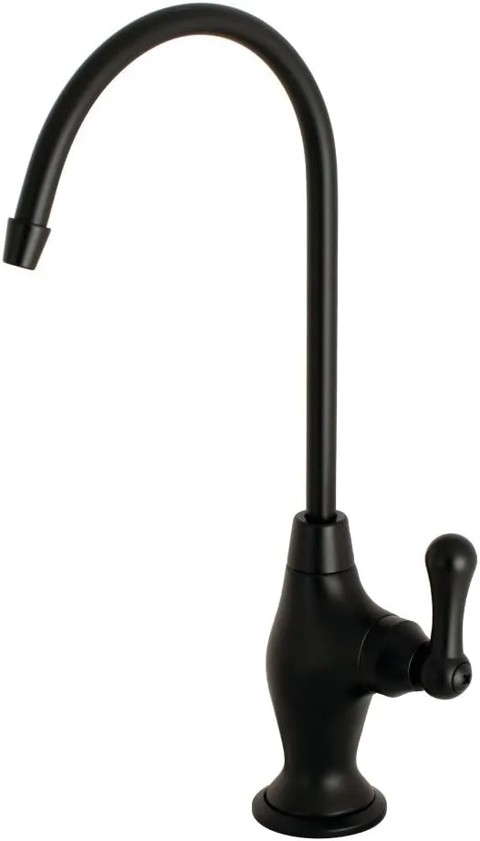 Kingston Brass KS3190AL Ks3190Al Restoration 1/4 Turn Water Filtration Faucet, 4-5/8" In Spout Reach, Matte Black