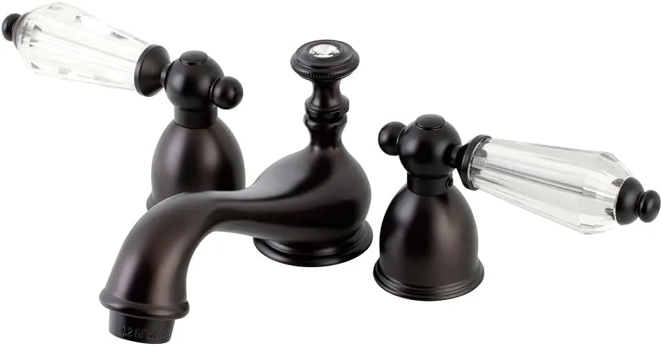 Kingston Brass KS3955WLL Wilshire Mini-Widespread Bathroom Faucet, 4-1/2" in Spout Reach, Oil Rubbed Bronze