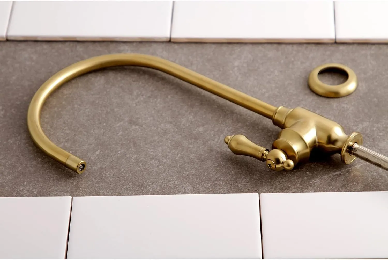 Kingston Brass KS5197BAL Heirloom Single-Handle Water Filtration Faucet, Brushed Brass, 11.13 x 6.94 x 5.81