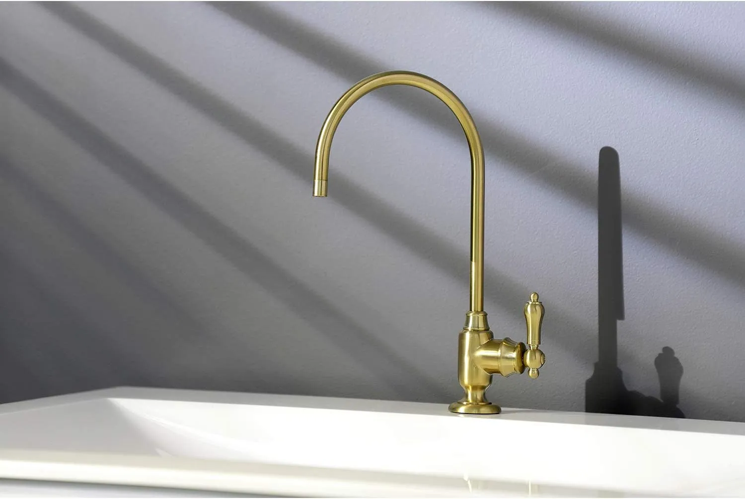 Kingston Brass KS5197BAL Heirloom Single-Handle Water Filtration Faucet, Brushed Brass, 11.13 x 6.94 x 5.81