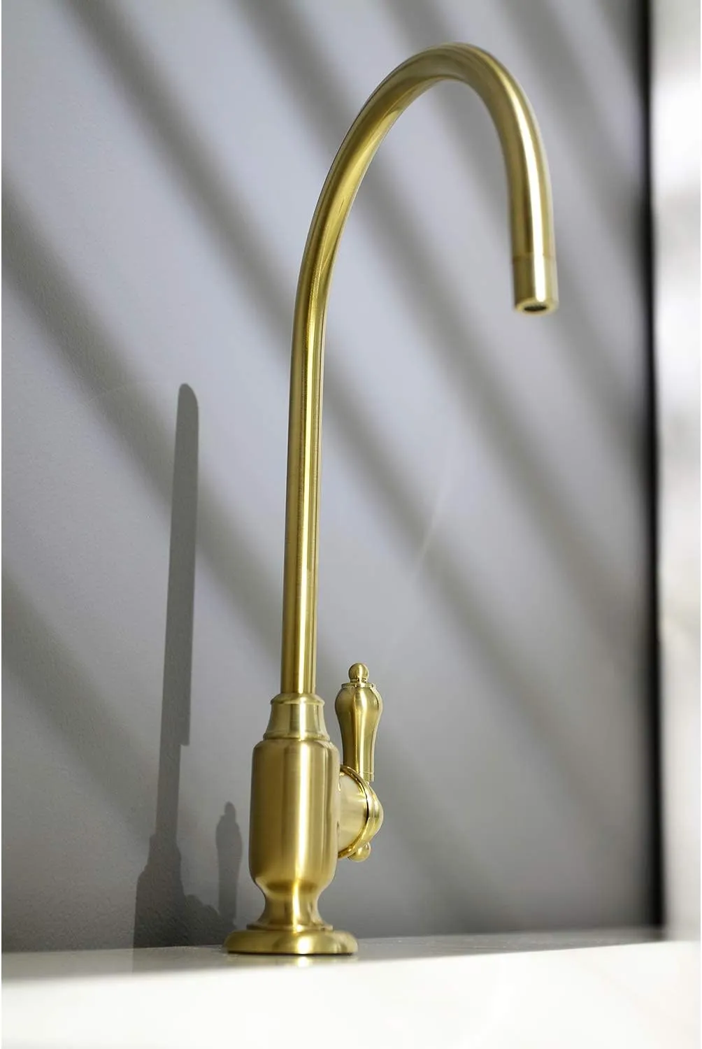 Kingston Brass KS5197BAL Heirloom Single-Handle Water Filtration Faucet, Brushed Brass, 11.13 x 6.94 x 5.81