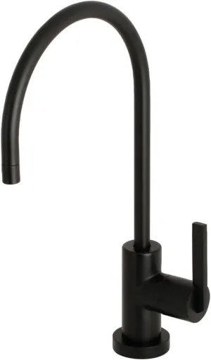 Kingston Brass KS8190CTL Continental Water Filtration Faucet, 5-7/8" in Spout Reach, Matte Black