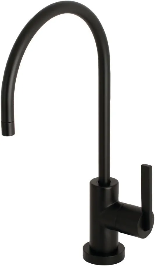 Kingston Brass KS8190CTL Continental Water Filtration Faucet, 5-7/8" in Spout Reach, Matte Black