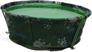 Kisangel 1PC Portable Outdoor Folding Basin Multifunctional Collapsible Water Container for Camping Hiking and BBQ Lightweight Durable Design Random Inner Color Random Color