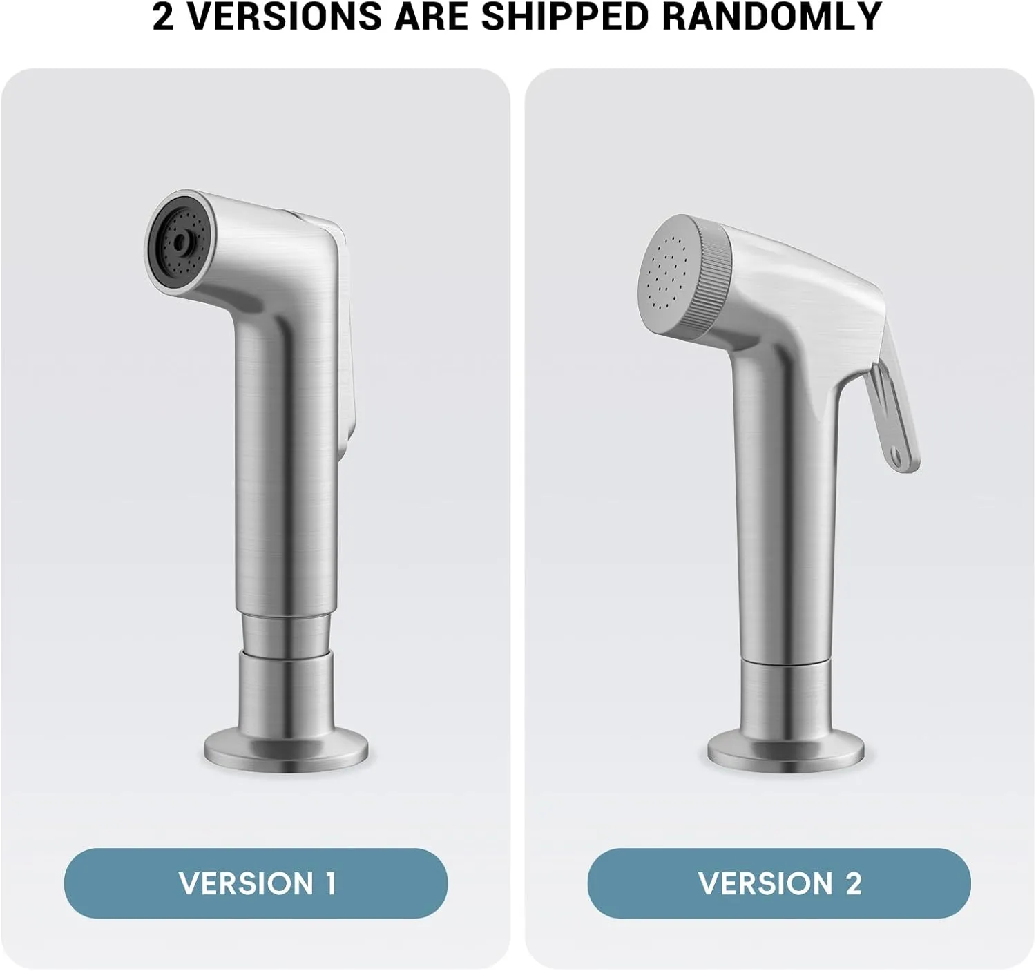 Kitchen Faucet with Side Sprayer, Brushed Nickel High Arc 8 Inch Centerset 2 Handles Stainless Steel Kitchen Sink Faucets for 4 Holes, Commercial RV Laundry Utility Kitchen Faucet