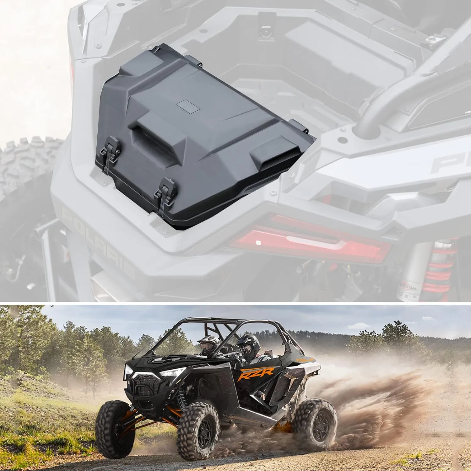 KIWI MASTER 36 QT Rear Cargo Box for 2022-2025 Polaris RZR Pro R/ 4 Accessories Rear Storage Bin 2884236