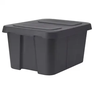 KLAMTARE Box with lid, in/outdoor, dark grey, 58x45x30 cm, 90292363