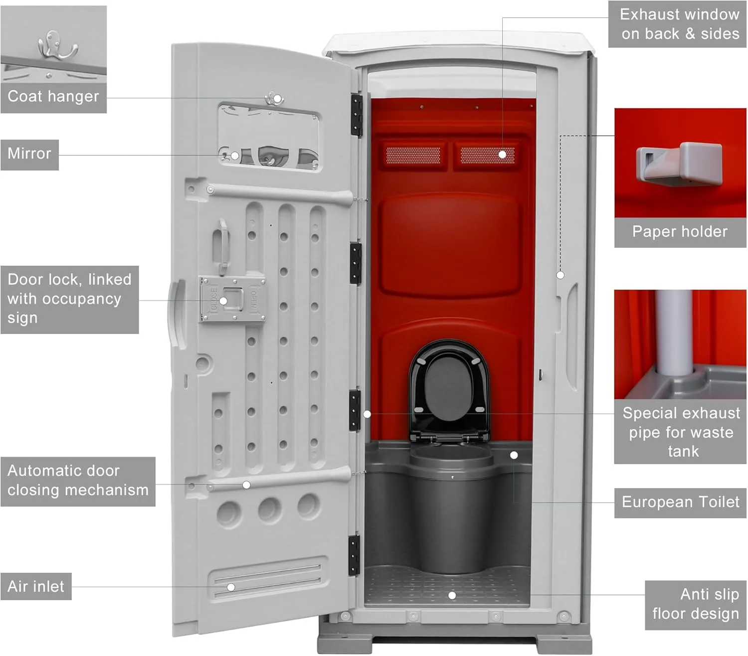 KM Legend Portable Toilet, Outdoor Portable Restroom