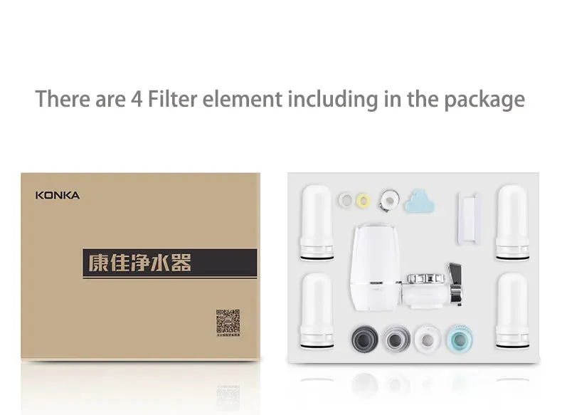 KONKA Faucet Tap Water Purifier Removable  Washable Filter Small Physical Filtering For Home Kictchen One Filter Element