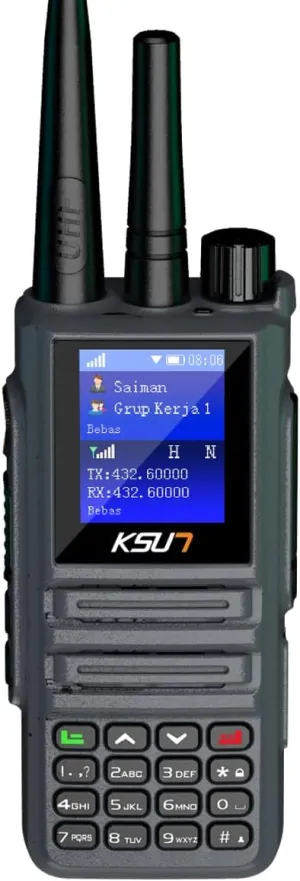 KSUN WiFi Walkie Talkie Long Range UHF Two Way Radio with Bluetooth 4G LTE Network Radio Dual PTT Antenna Handheld Transceiver w/GPS, POC Mobile Radio, Type-C Charging, ZL8668