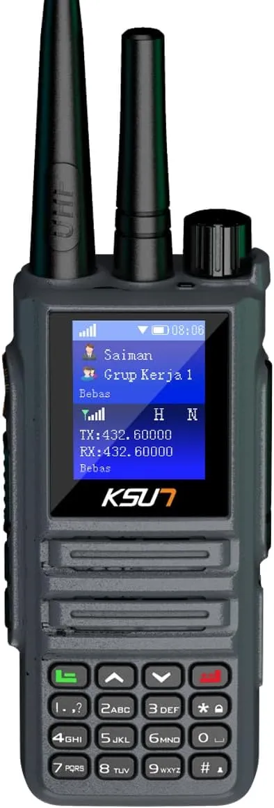 KSUN WiFi Walkie Talkie Long Range UHF Two Way Radio with Bluetooth 4G LTE Network Radio Dual PTT Antenna Handheld Transceiver w/GPS, POC Mobile Radio, Type-C Charging, ZL8668