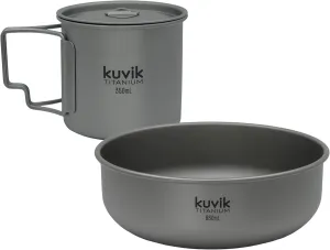 Kuvik 350ml (11.8 oz) Titanium Cup & 650ml (22 oz) Titanium Bowl Bundle