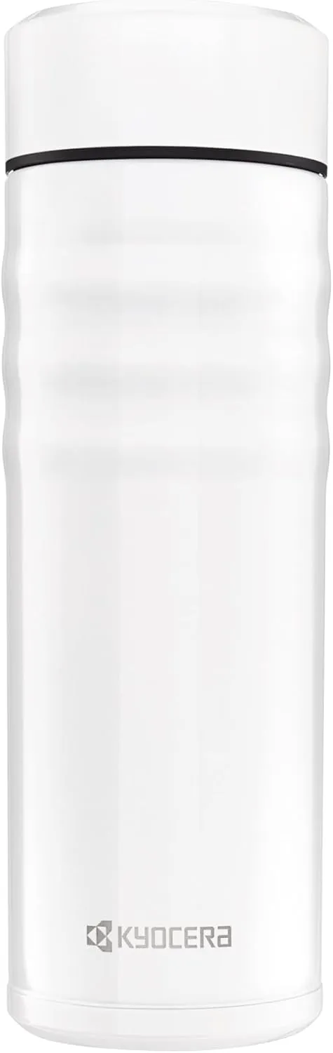 Kyocera Travel Mug with Twist Top, 17oz, Pearl White
