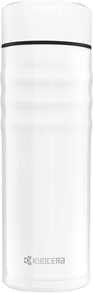 Kyocera Travel Mug with Twist Top, 17oz, Pearl White