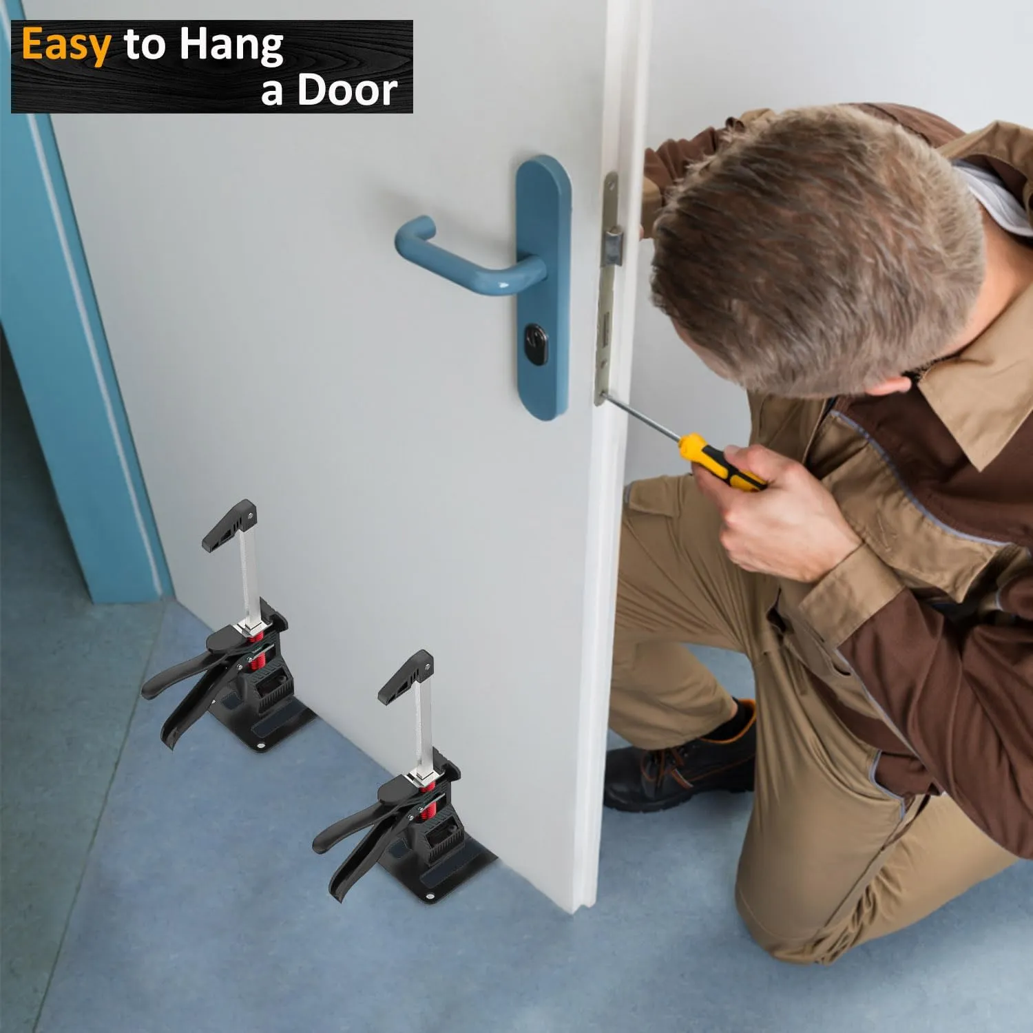 Labor Saving Arm Jack(2 Pcs),Multi-Function Height Adjustment Lifting Device with Portable Bag,Suitable for Door & Window Lifting,Drywall Lifts etc(13inch)