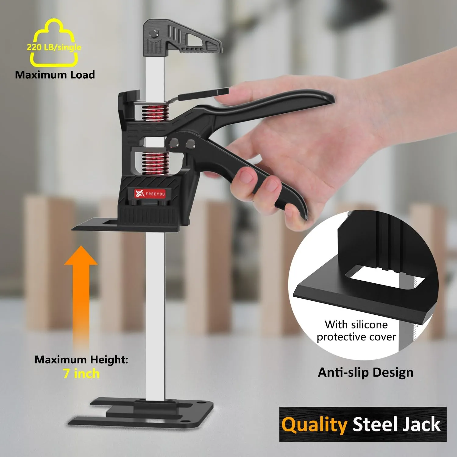 Labor Saving Arm Jack(2 Pcs),Multi-Function Height Adjustment Lifting Device with Portable Bag,Suitable for Door & Window Lifting,Drywall Lifts etc(13inch)