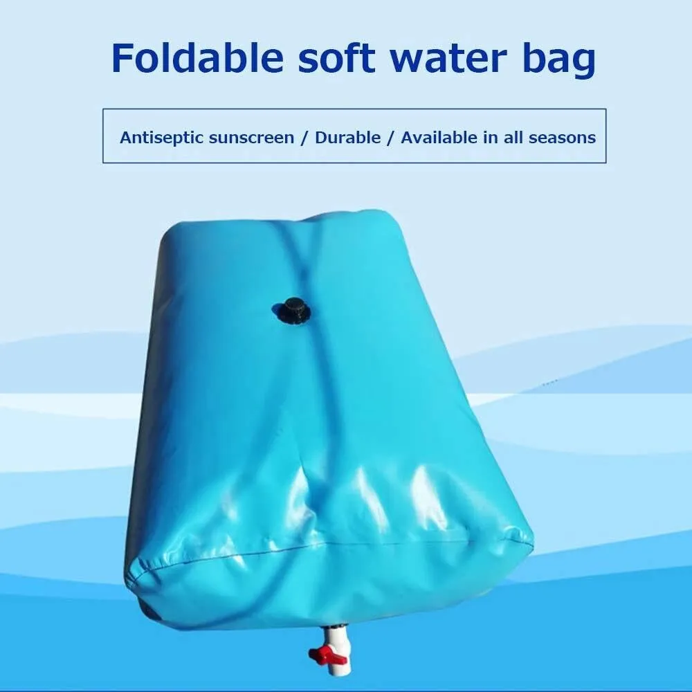 Large Capacity Water Storage Bag with Faucet, Foldable Garden Water Tank for Irrigation, Emergency, Rainwater Collection(350L(92gal))