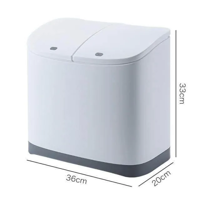 Large Double-Layer Wheeled Garbage Can - Trash Bin with Lid