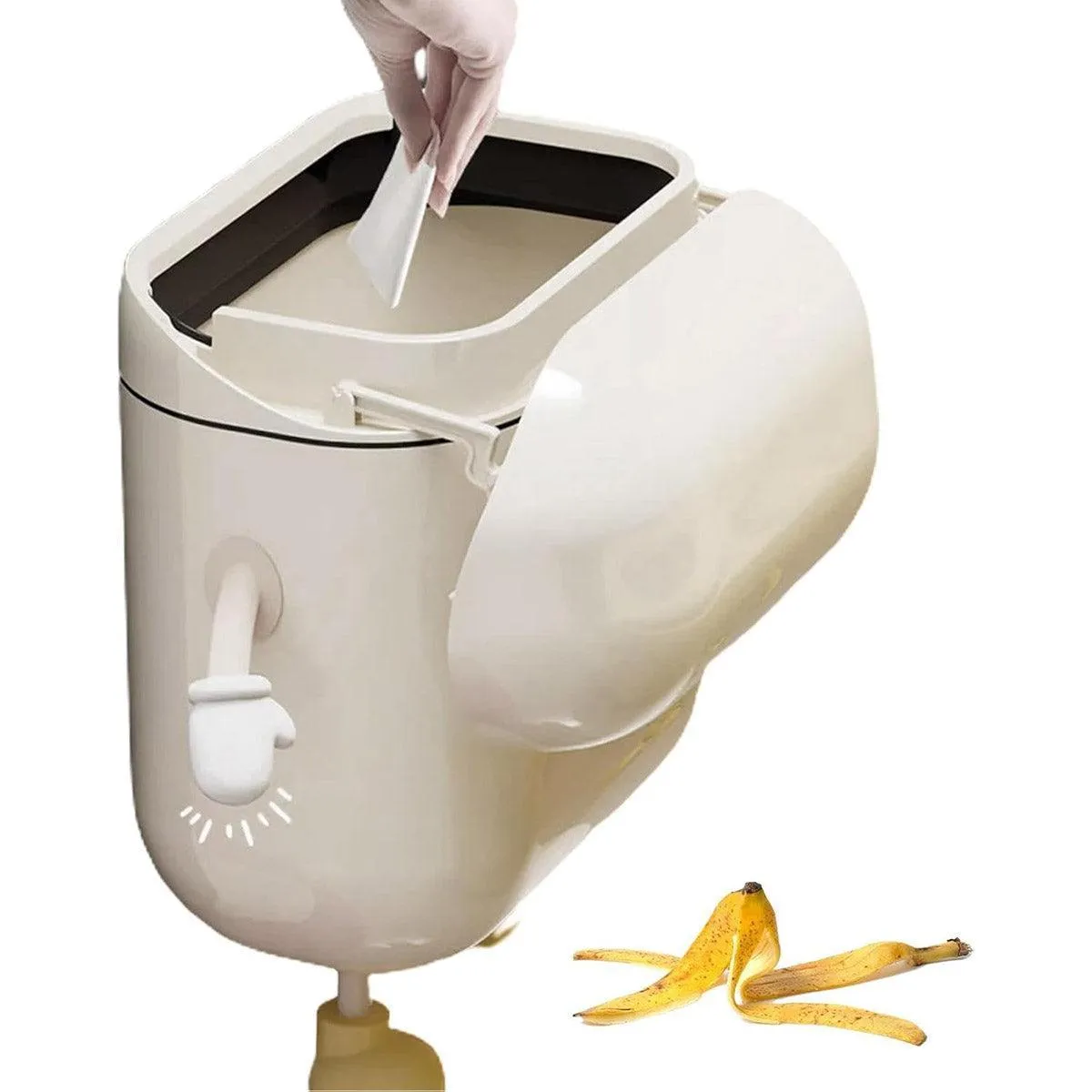 Large Waterproof Wall Mounted Rubbish Bin for Kitchen Bathroom Waste Storage