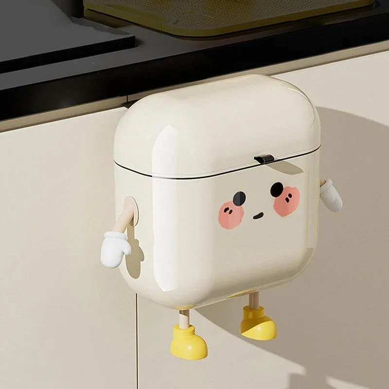 Large Waterproof Wall Mounted Rubbish Bin for Kitchen Bathroom Waste Storage