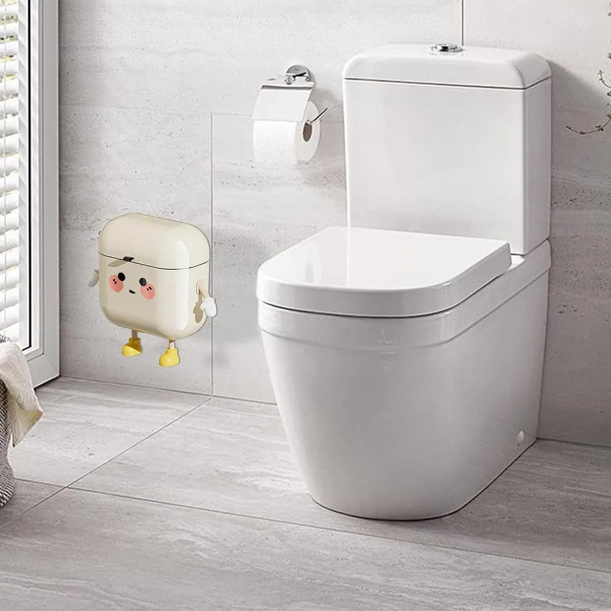 Large Waterproof Wall Mounted Rubbish Bin for Kitchen Bathroom Waste Storage