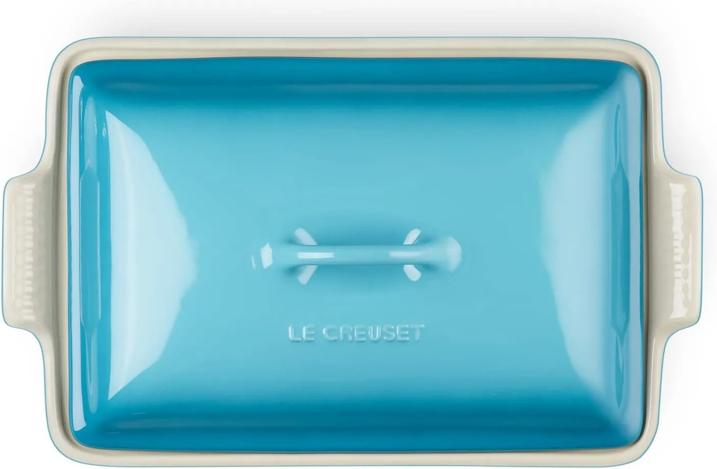 Le Creuset Stoneware Heritage Covered Rectangular Casserole, 4 qt. (12" x 9"), Caribbean
